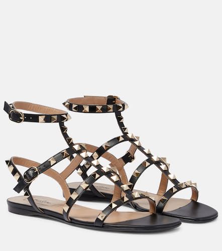 Sandales Rockstud en cuir - Valentino Garavani - Modalova