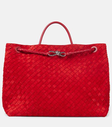 Sac Andiamo Intrecciato Large en daim - Bottega Veneta - Modalova