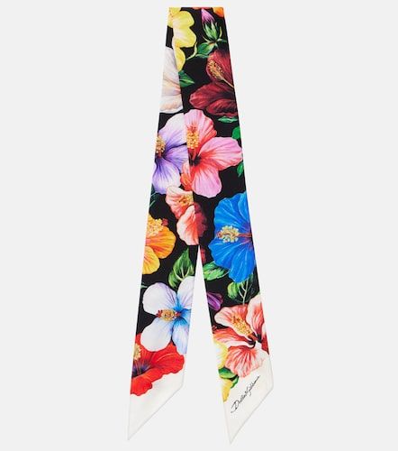 Foulard en soie à fleurs - Dolce&Gabbana - Modalova