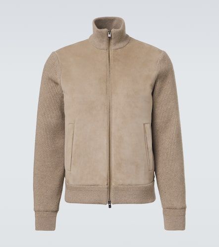 Veste bomber en cachemire et daim - Agnona - Modalova