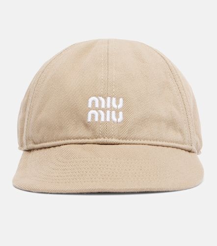 Miu Miu Casquette en jean à logo - Miu Miu - Modalova