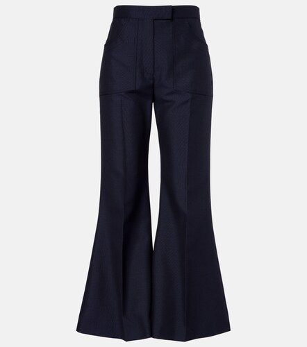 Pantalon évasé en laine et mohair - Valentino Garavani - Modalova