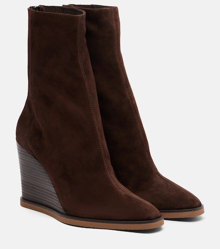 Bottines compensées Saint Honoré 85 en daim - Aquazzura - Modalova