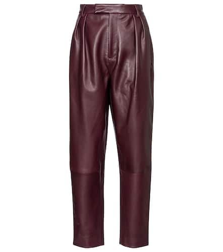Pantalon Magdeline à taille haute en cuir - Khaite - Modalova