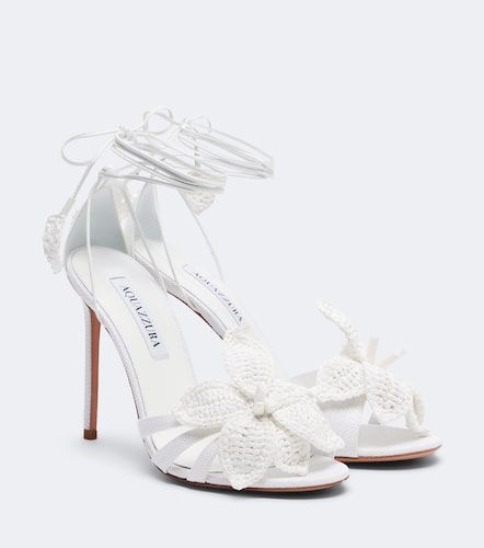 Sandales Calypso en raphia et cuir - Aquazzura - Modalova