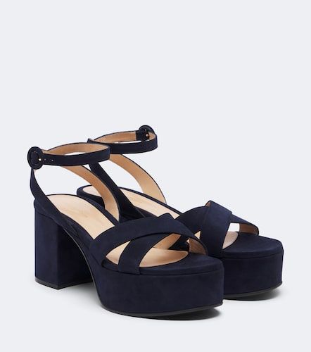 Sandales à plateau Sabrina en daim - Gianvito Rossi - Modalova