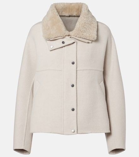 Veste en laine et cachemire à finitions en shearling - Brunello Cucinelli - Modalova