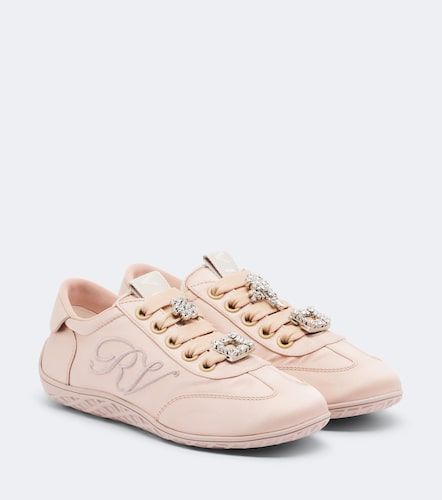 Baskets Viv Low en satin et cuir - Roger Vivier - Modalova