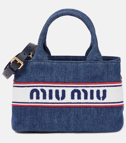 Miu Miu Cabas en jean à logo - Miu Miu - Modalova