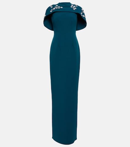 Robe longue en crêpe à ornements - Safiyaa - Modalova