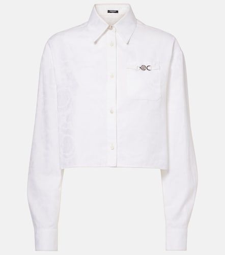 Chemise courte Barocco en coton - Versace - Modalova