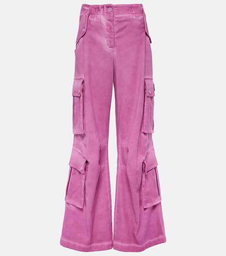 Pantalon cargo évasé à taille mi-haute en coton - Dolce&Gabbana - Modalova
