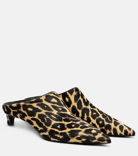 Mules Pointy imprimes en cuir faon poulain - Jil Sander - Modalova