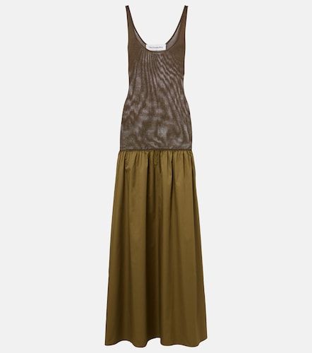 Robe longue Ilya à finitions en coton - The Frankie Shop - Modalova