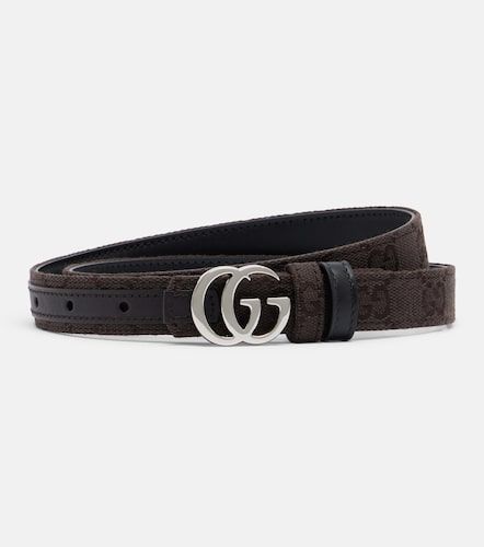 Ceinture GG Marmont réversible en toile - Gucci - Modalova