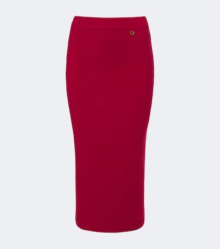 Jupe midi en laine et cachemire mélangés - Moncler - Modalova