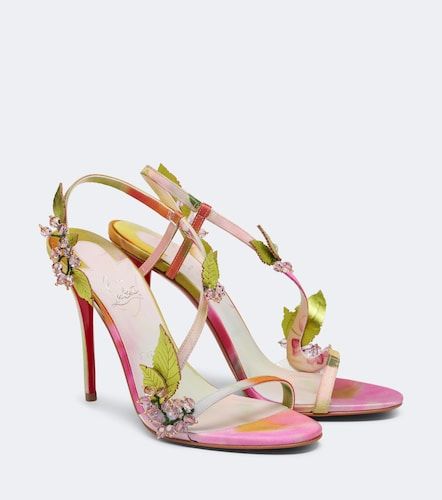 Sandales Rosa Fruit en satin à ornements - Christian Louboutin - Modalova