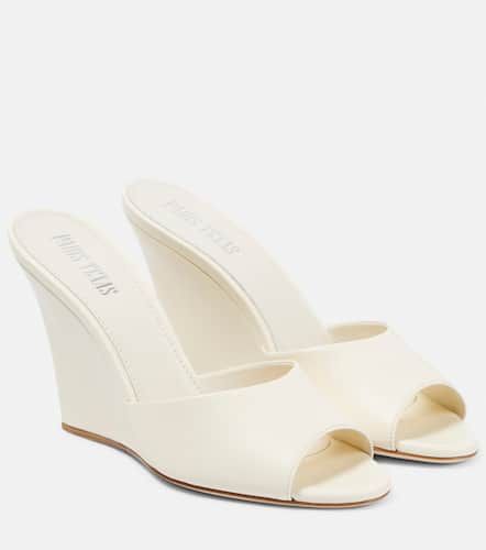 Mules compensées Wanda en cuir - Paris Texas - Modalova