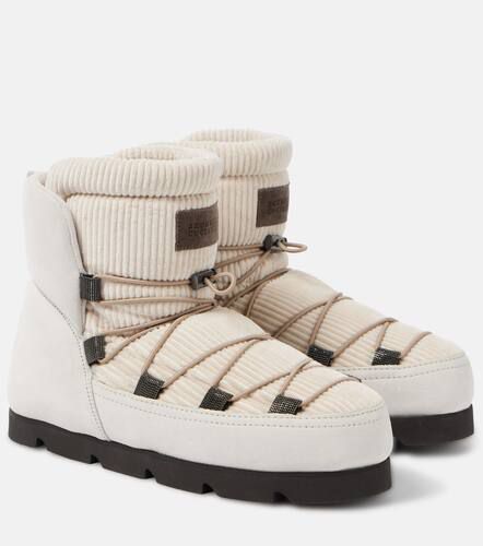 Bottines après-ski en daim et shearling - Brunello Cucinelli - Modalova