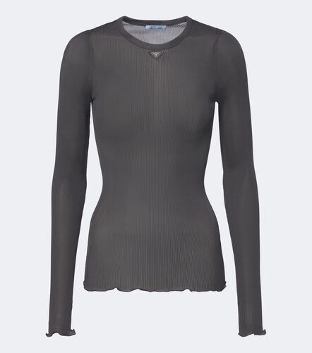 Prada Top en soie - Prada - Modalova