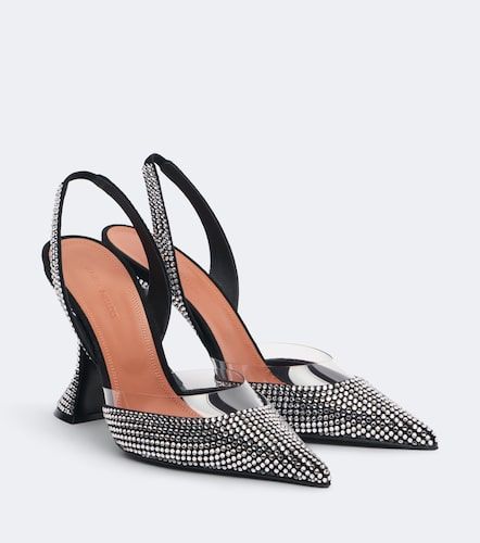 Escarpins slingback Lara en daim - Amina Muaddi - Modalova