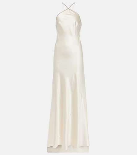 Robe de mariée en satin de soie à ornements - Roland Mouret - Modalova