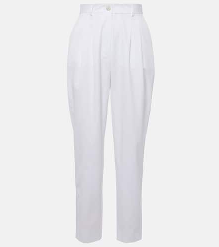 Pantalon droit à taille haute en coton - Dolce&Gabbana - Modalova