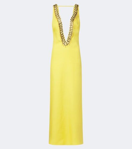 Robe longue en lin à ornements - Valentino Garavani - Modalova