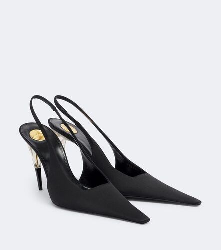 Escarpins slingback Goya en satin - Saint Laurent - Modalova