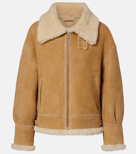 Veste Portia en daim et shearling - Nour Hammour - Modalova