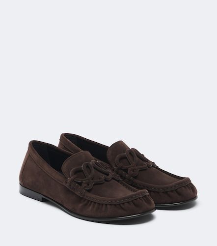 Loewe Mocassins Double L en daim - Loewe - Modalova