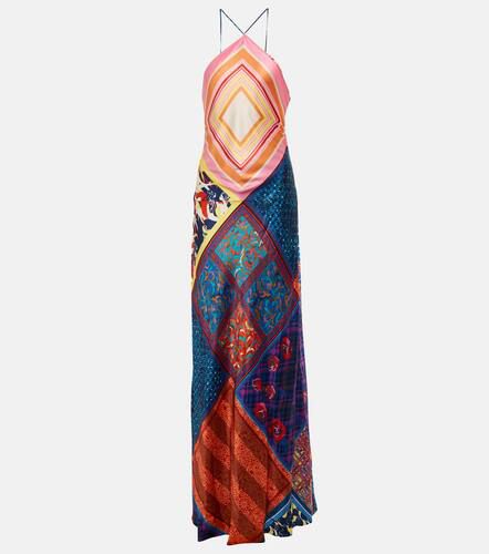 Robe longue Cubism imprimée en satin - Staud - Modalova