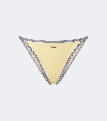 Culotte de bikini à broderies Greca - Versace - Modalova