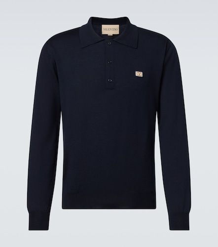Polo VLogo en laine vierge - Valentino Garavani - Modalova