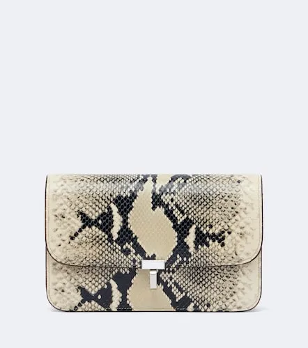 Sac à bandoulière T-Lock en cuir façon serpent - Toteme - Modalova