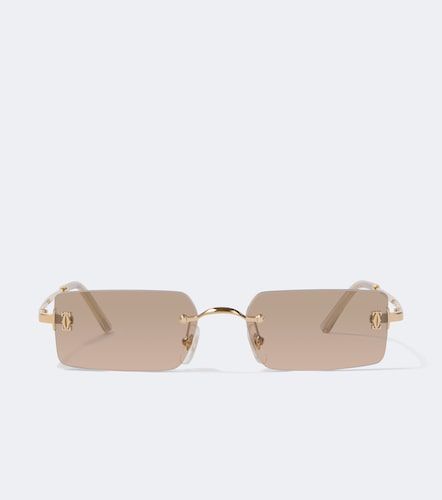 Lunettes de soleil rectangulaires Signature C - Cartier Eyewear Collection - Modalova