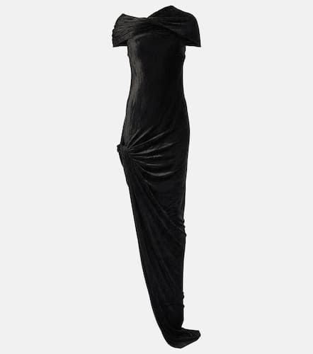 Robe longue Lola asymétrique en velours - Rick Owens - Modalova