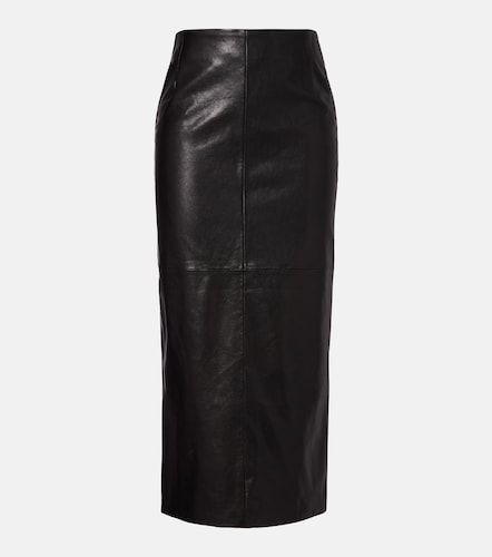 Jupe crayon Elisse en cuir - Nour Hammour - Modalova