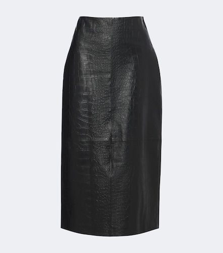 Jupe crayon Meeka en cuir façon croco - Arma - Modalova