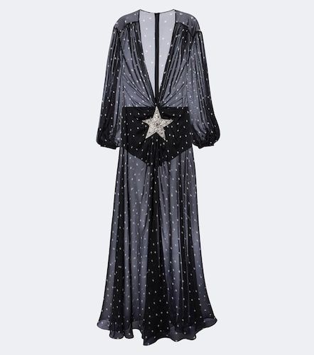 Robe longue en soie à imprimé - Dolce&Gabbana - Modalova