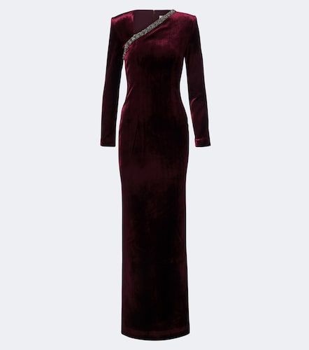 Robe longue en velours à ornements - Roland Mouret - Modalova