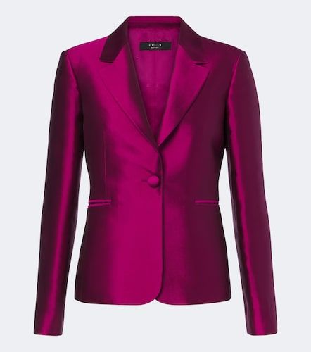 Gucci Blazer en satin de soie - Gucci - Modalova