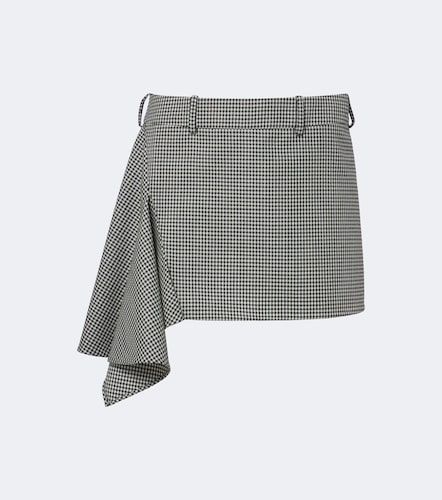 Mini-jupe en laine et mohair à carreaux - Givenchy - Modalova