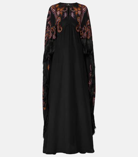 Robe longue en soie à motif cachemire - Etro - Modalova