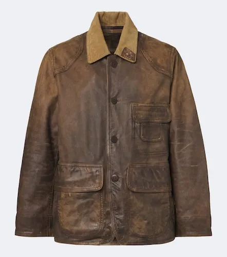 Veste en cuir et velours côtelé - RRL - Modalova
