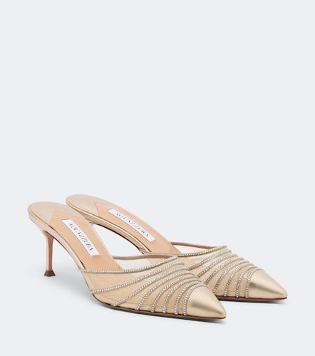 Mules Dream Girl en mesh et cuir - Aquazzura - Modalova