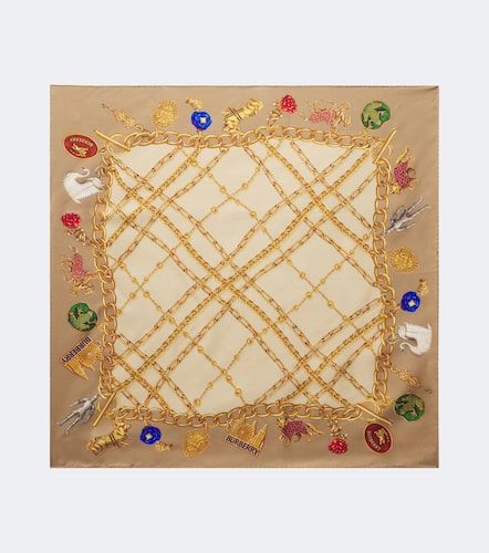 Foulard en soie à imprimé - Burberry - Modalova
