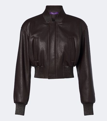 Veste bomber courte Noland en cuir - Ralph Lauren Collection - Modalova