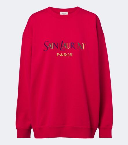 Sweat-shirt en coton à logo - Saint Laurent - Modalova