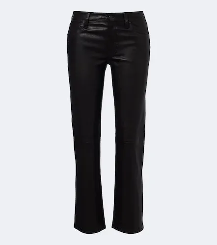 Pantalon ajusté The Leather Cigarette en cuir - Frame - Modalova